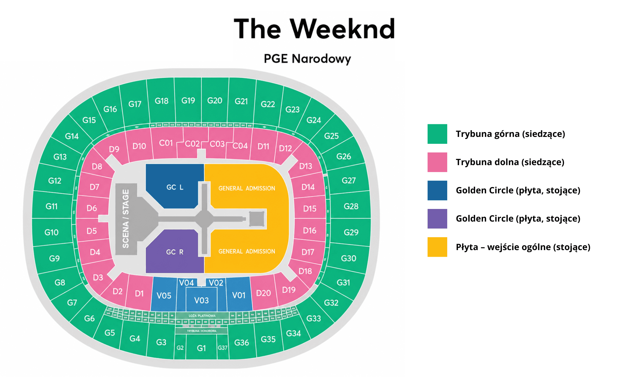 PGE Narodowy — Plan miejsc